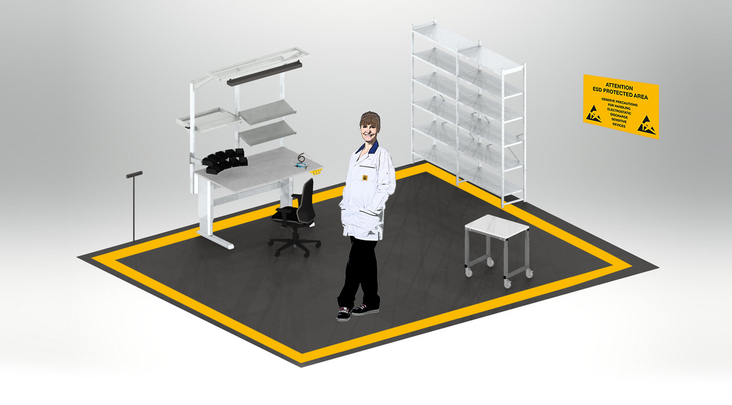 ESD Flooring for industrial workstations Treston